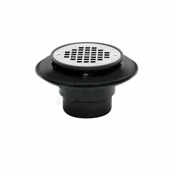 American Imaginations 2 in. Stainless Steel-Plastic Black-Chrome Shower Drain AI-37798